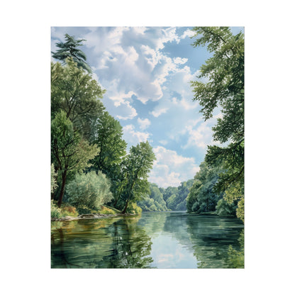 River Reflection Print — Scenic Landscape Wall Art