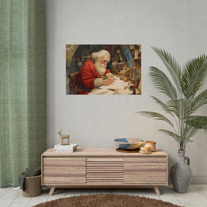 Rolled Poster - Santa Workshop Whimsical Holiday Decor