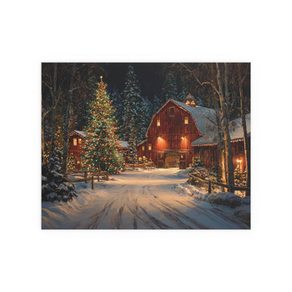 Christmas Barn Scene Silk Paper