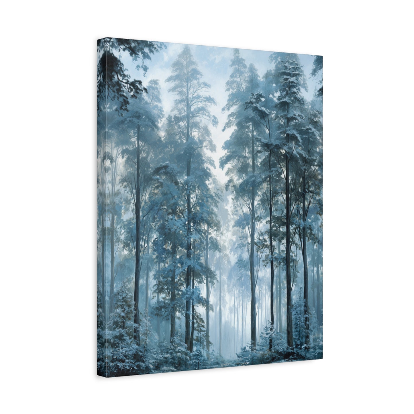 Misty Pine Forest Canvas Wall Art — Matte Stretched 1.25"