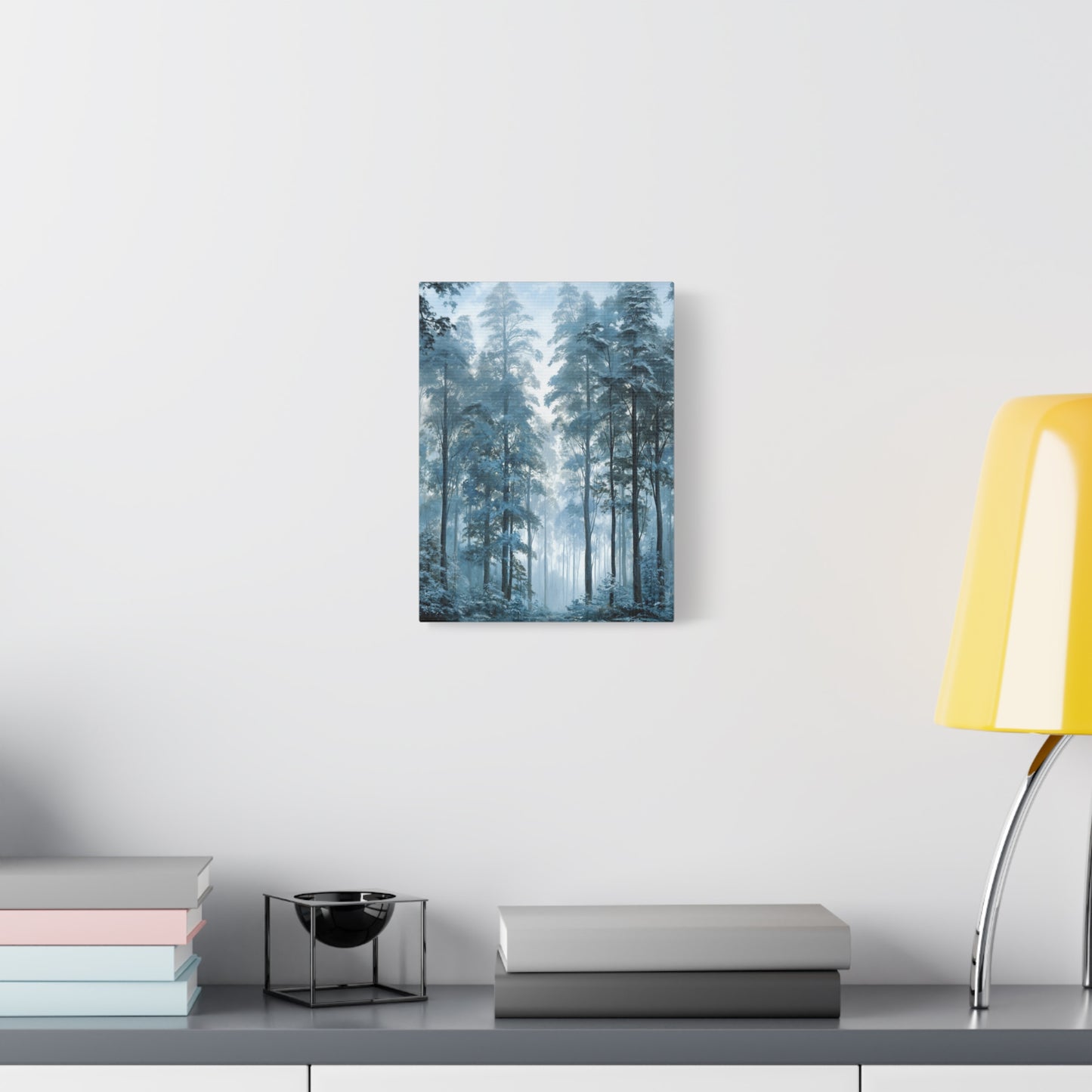 Misty Pine Forest Canvas Wall Art — Matte Stretched 1.25"