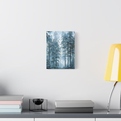 Misty Pine Forest Canvas Wall Art — Matte Stretched 1.25"