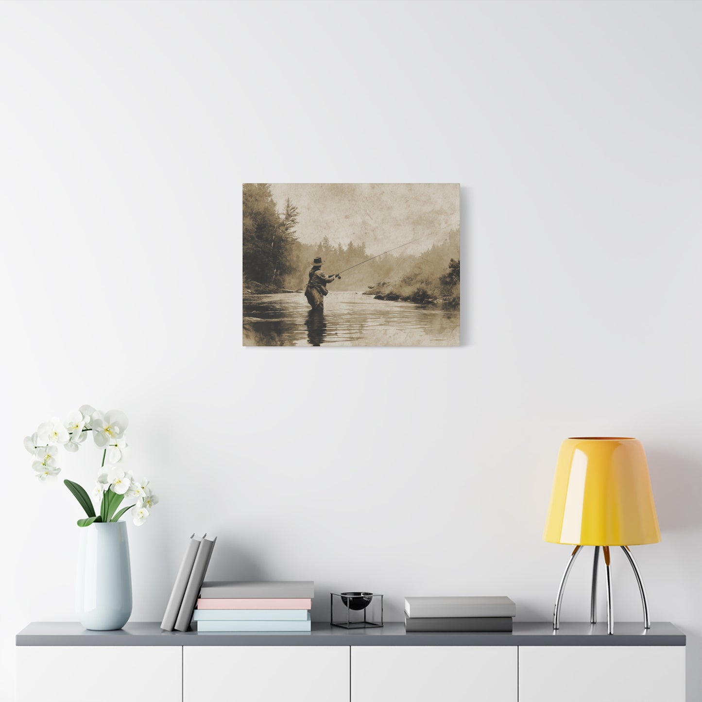 Vintage Fly Fishing Canvas Art