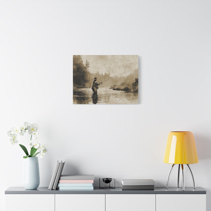 Vintage Fly Fishing Canvas Art
