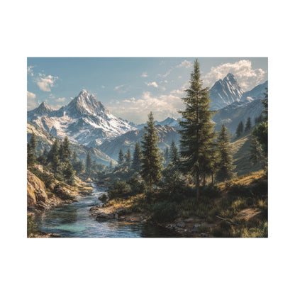 Canvas Print - Mountain Stream on a Beautiful Day