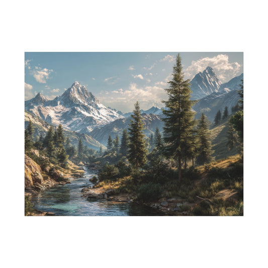 Canvas Print - Mountain Stream on a Beautiful Day