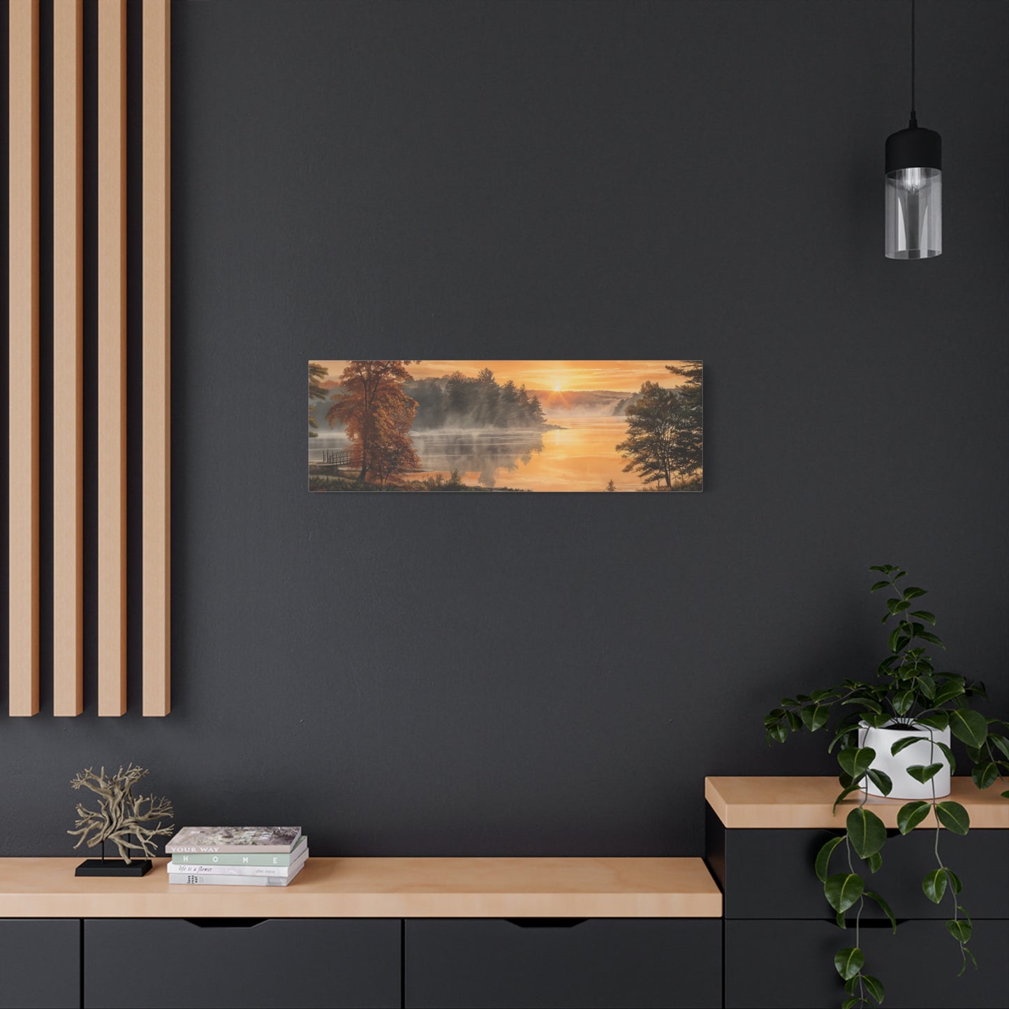 Autumn Sunrise Lake Canvas Print