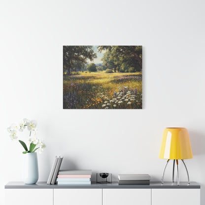 Wildflower Meadow Canvas Print — Matte Stretched Wall Art