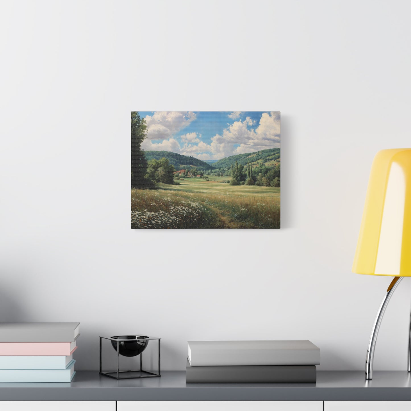 Countryside Meadow Canvas Print — Stretched Matte Wall Art