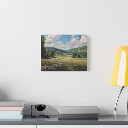 Countryside Meadow Canvas Print — Stretched Matte Wall Art