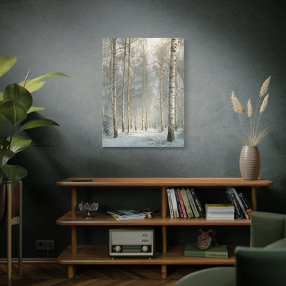 Birch Forest Matte Canvas Wall Art – Stretched 1.25" Landscape