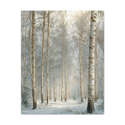 Birch Forest Matte Canvas Wall Art – Stretched 1.25" Landscape