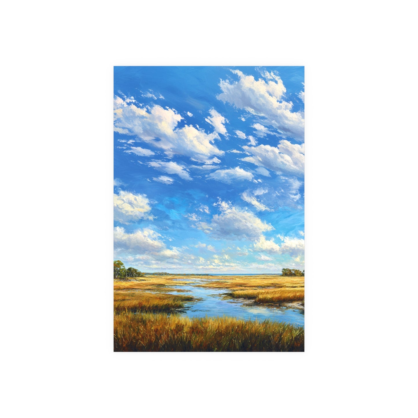 Marshland Sky Print — Beachy Coastal Landscape Wall Art