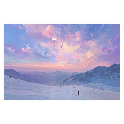 Last Run of the Day Ski Poster — Indoor/Outdoor Silk Print