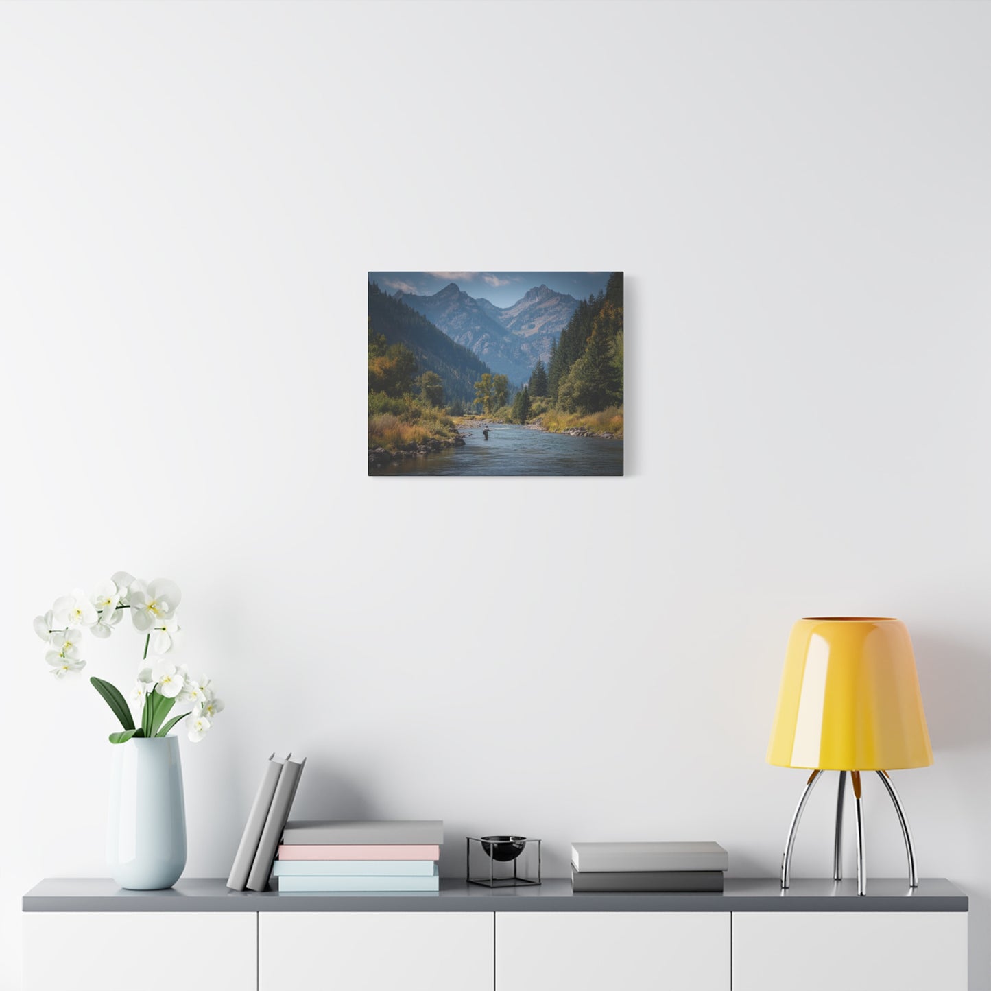 Canvas Art - Mountain Stream Fly Fishing