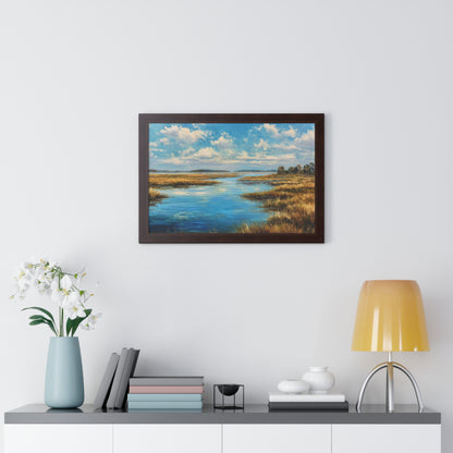 Coastal Marsh Seascape — Framed Wall Art Print