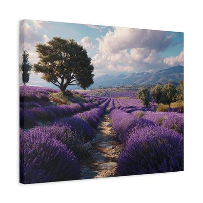 Lavender Field Canvas Print – Stretched Matte Wall Art