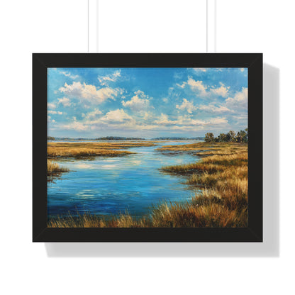 Coastal Marsh Seascape — Framed Wall Art Print
