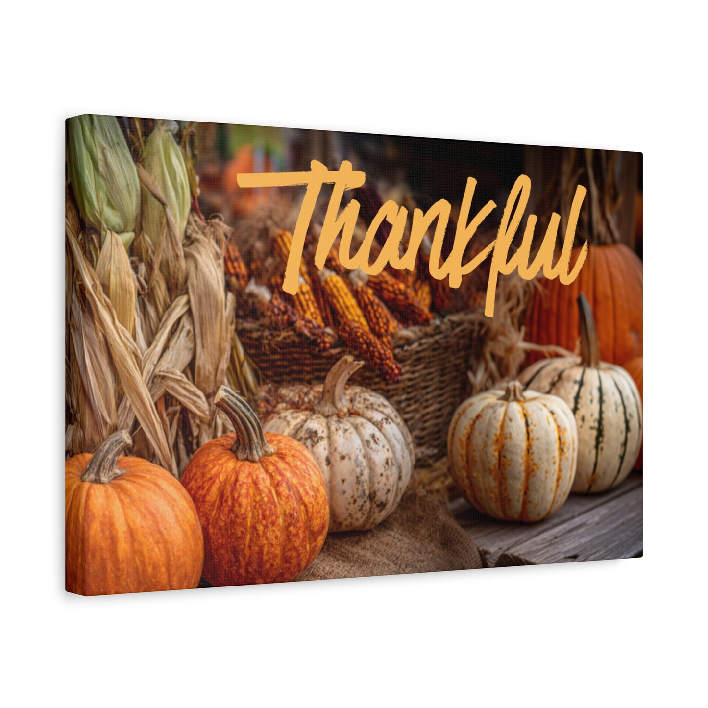 Thankful Fall Wall Art Canvas