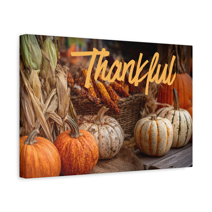 Thankful Fall Wall Art Canvas
