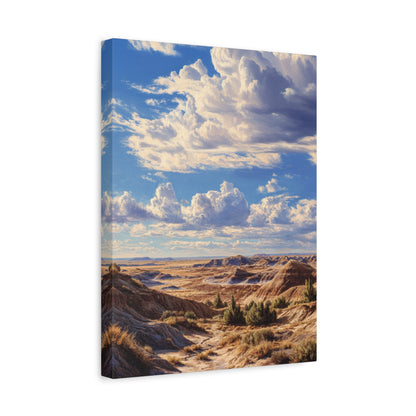 Desert Badlands Landscape Canvas Print — Matte Stretched Wall Art