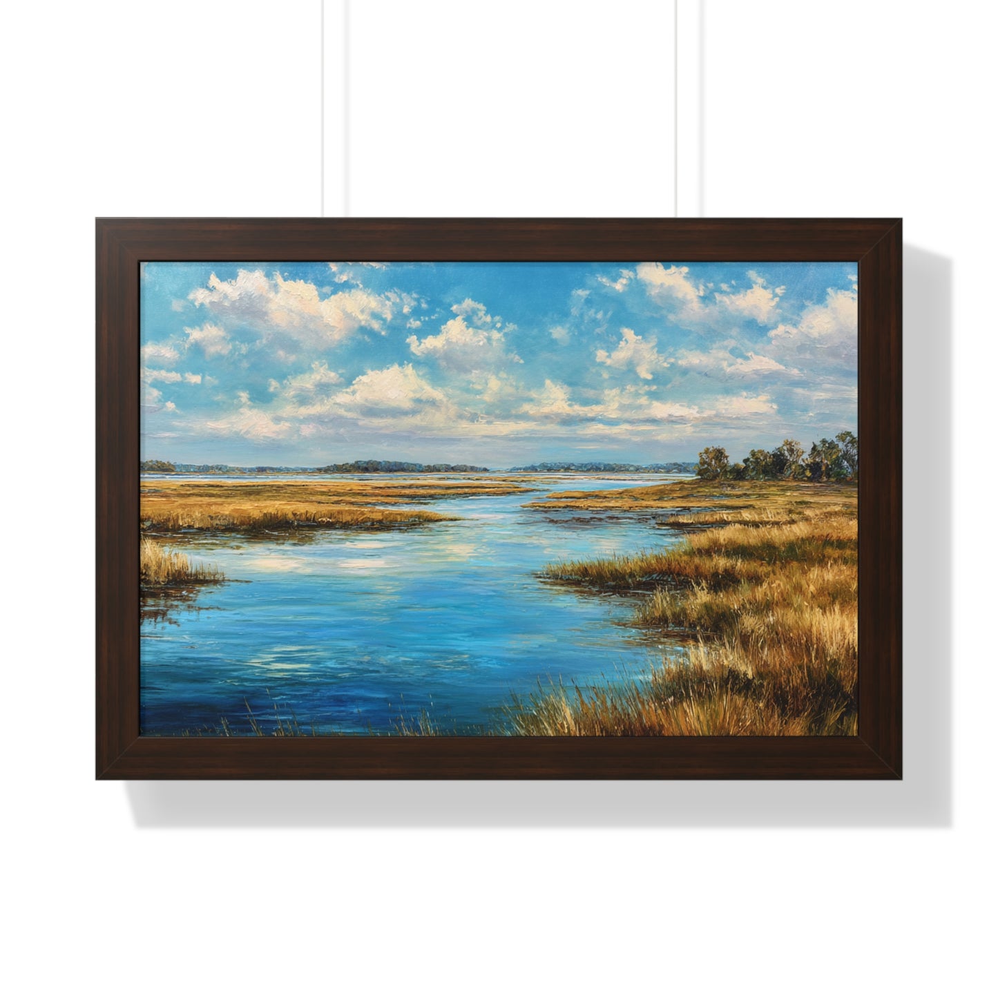 Coastal Marsh Seascape — Framed Wall Art Print
