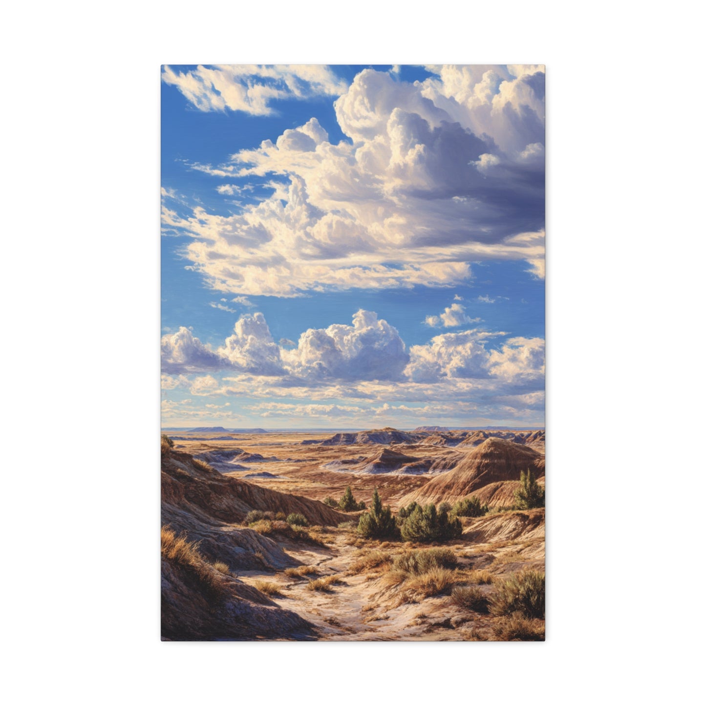 Desert Badlands Landscape Canvas Print — Matte Stretched Wall Art