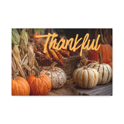 Thankful Fall Wall Art Canvas