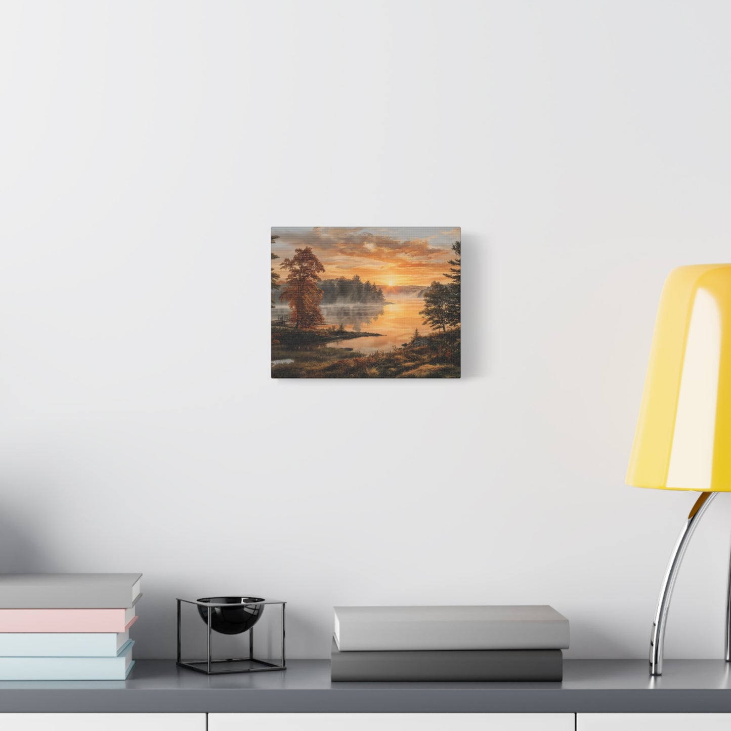 Autumn Sunrise Lake Canvas Print
