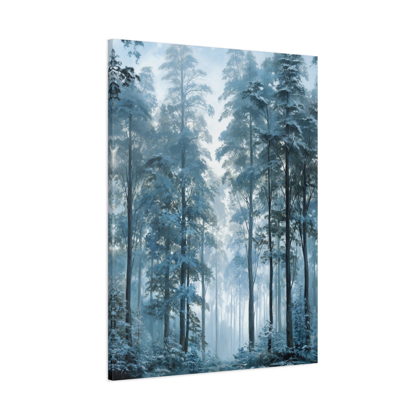 Misty Pine Forest Canvas Wall Art — Matte Stretched 1.25"