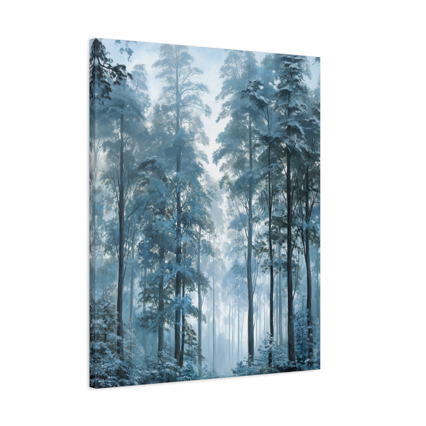 Misty Pine Forest Canvas Wall Art — Matte Stretched 1.25"