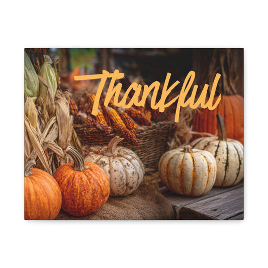 Thankful Fall Wall Art Canvas