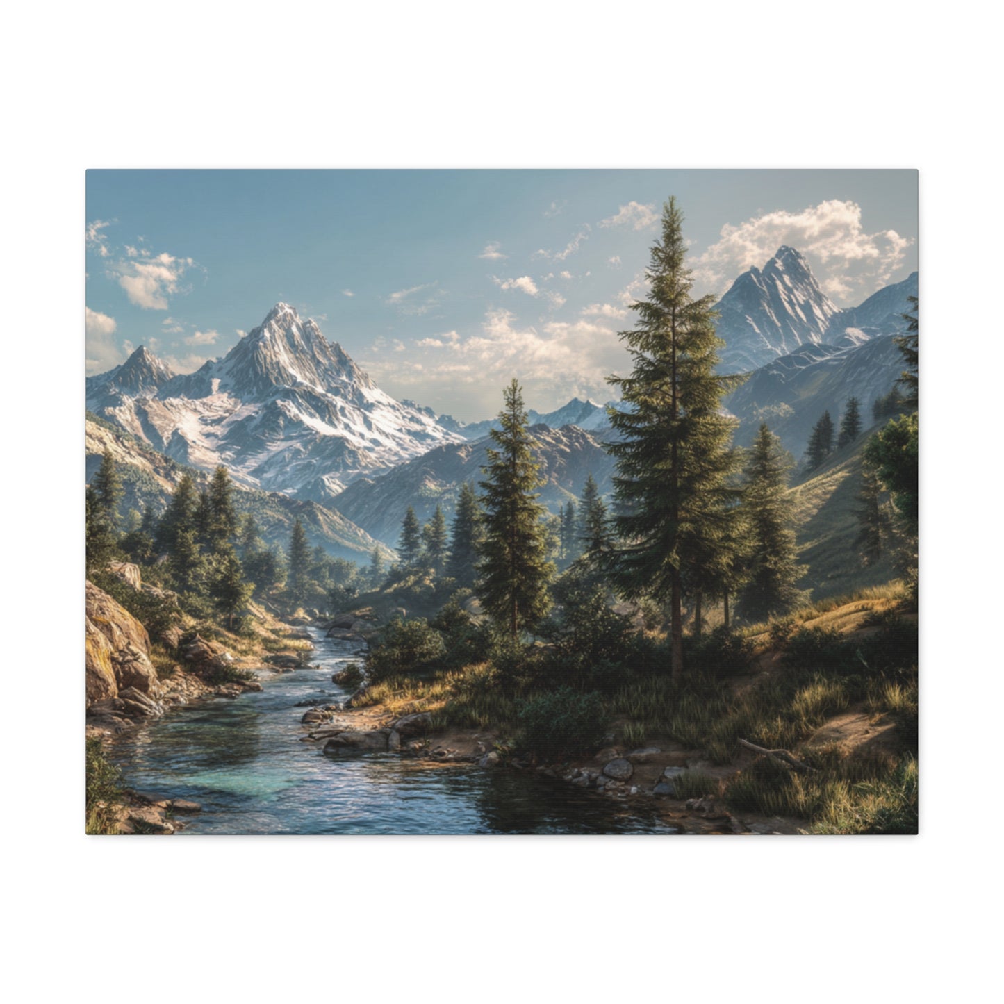 Canvas Print - Mountain Stream on a Beautiful Day