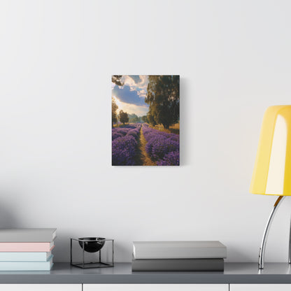 Lavender Field Vertical Canvas Print — Serene Floral Landscape Wall Art