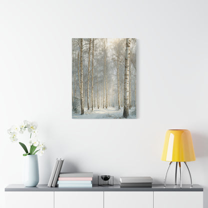Birch Forest Matte Canvas Wall Art – Stretched 1.25" Landscape