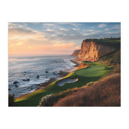 Scenic Golf Course Silk Poster — Indoor & Outdoor Golf Wall Art