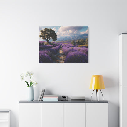Lavender Field Canvas Print – Stretched Matte Wall Art