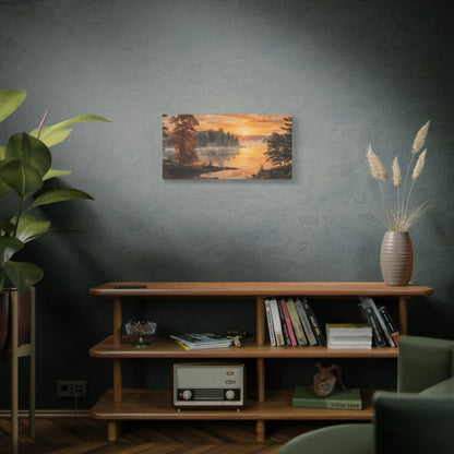 Autumn Sunrise Lake Canvas Print