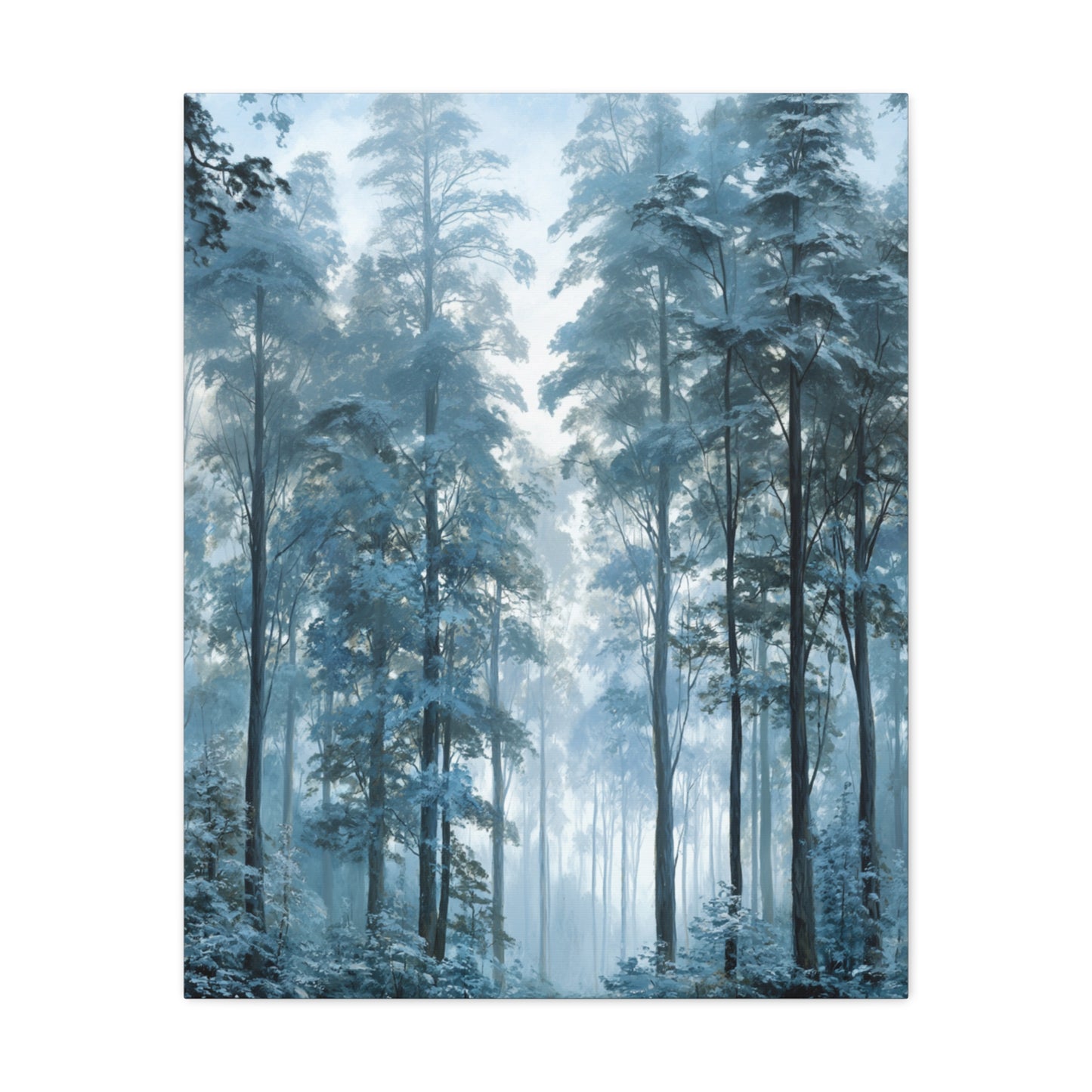 Misty Pine Forest Canvas Wall Art — Matte Stretched 1.25"