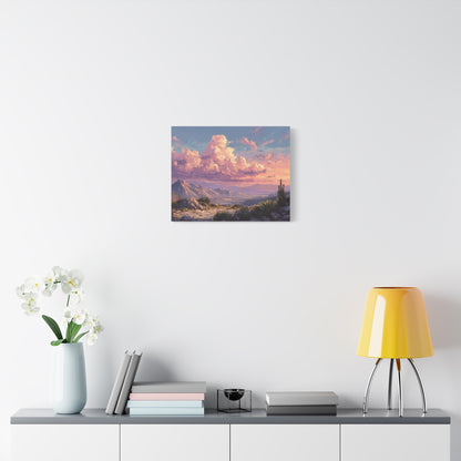Desert Sunset Canvas Wall Art — Matte Stretched Landscape Print