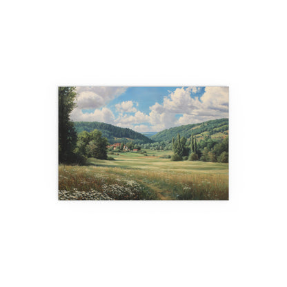 French Countryside Meadow — Silk Paper Print