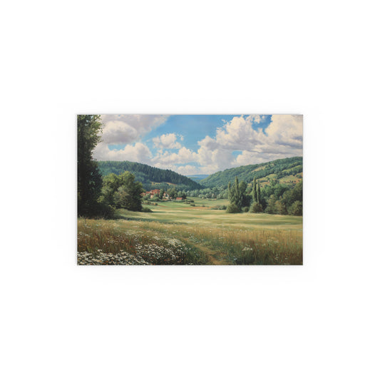 French Countryside Meadow — Silk Paper Print