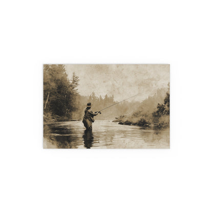 Vintage Fly Fishing - Silk Paper Print