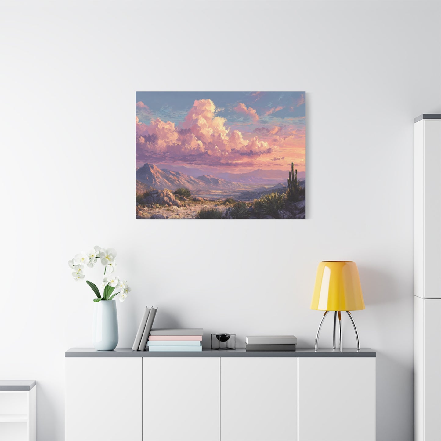 Desert Sunset Canvas Wall Art — Matte Stretched Landscape Print