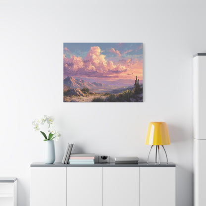 Desert Sunset Canvas Wall Art — Matte Stretched Landscape Print