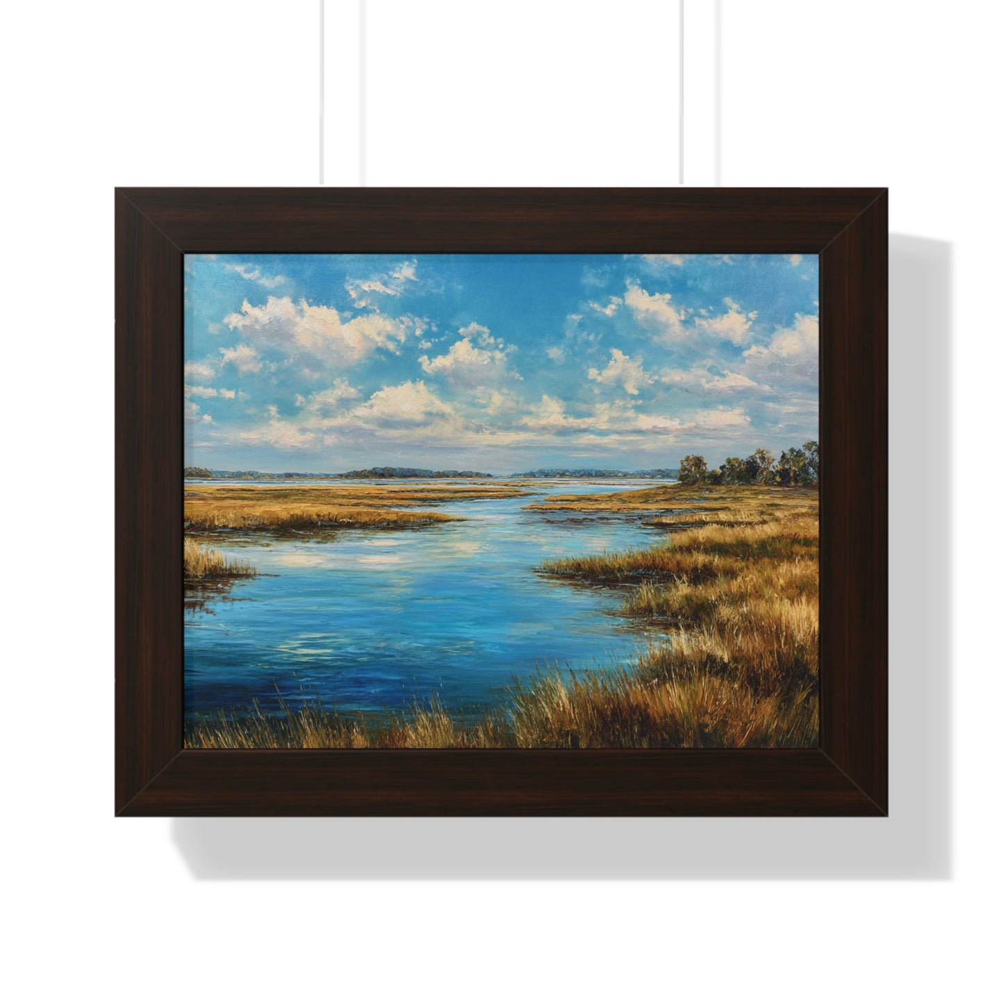 Coastal Marsh Seascape — Framed Wall Art Print