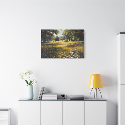 Wildflower Meadow Canvas Print — Matte Stretched Wall Art