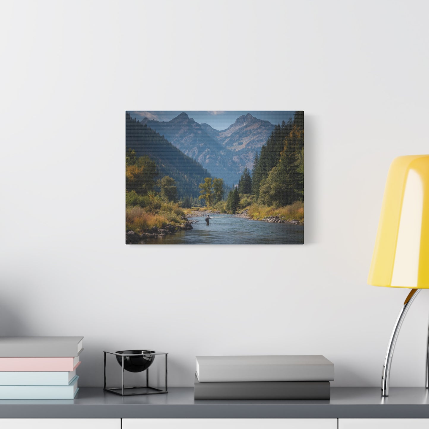 Canvas Art - Mountain Stream Fly Fishing