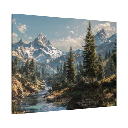 Canvas Print - Mountain Stream on a Beautiful Day