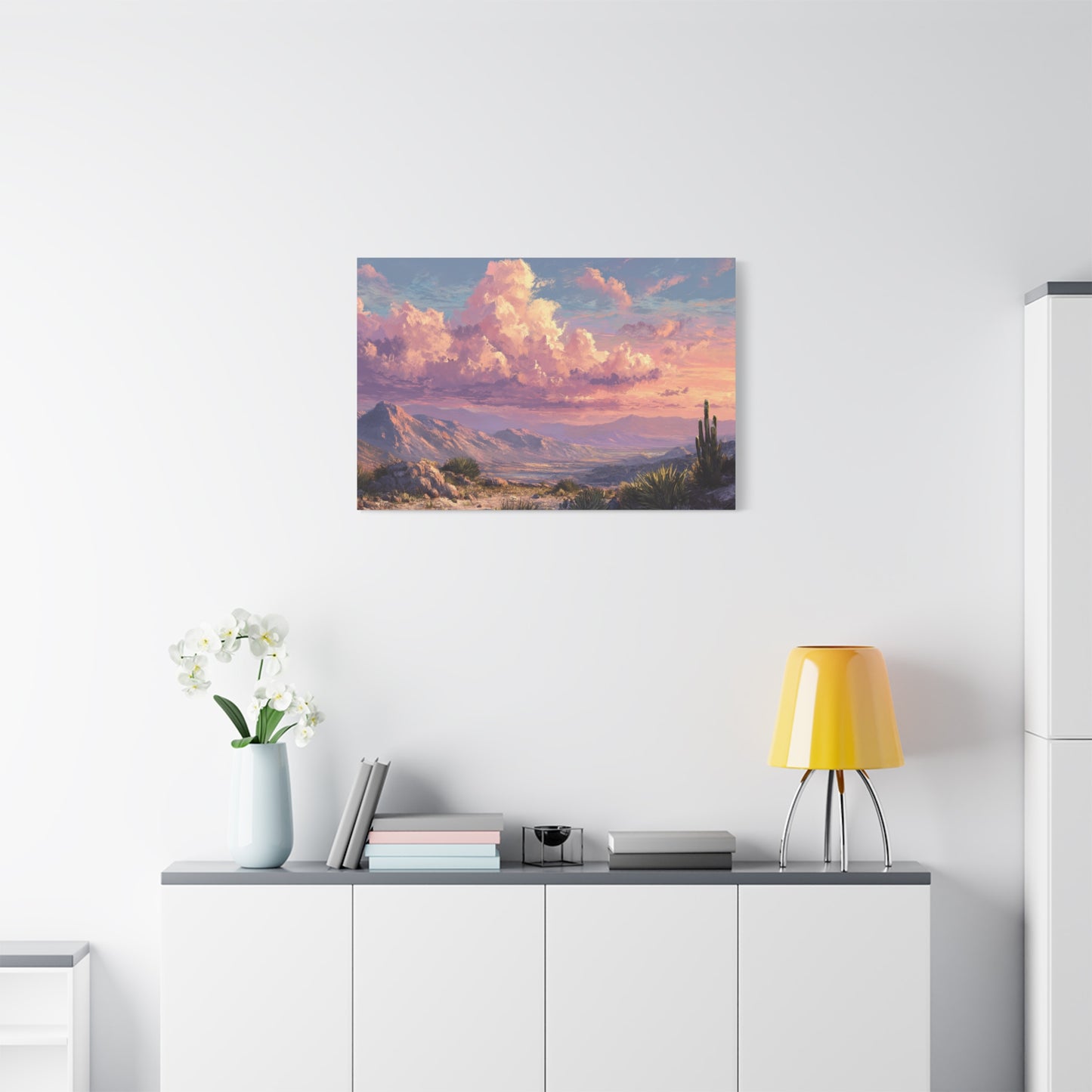 Desert Sunset Canvas Wall Art — Matte Stretched Landscape Print